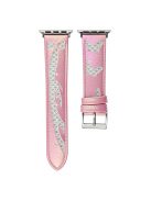 Mesh + Leather Strap for Apple Watch Series 10 46mm / Ultra 2 Ultra 49mm / Series 9 8 7 45mm / SE (2023) SE (2022) SE 6 5 4 44mm / 3 2 1 42mm - Pink