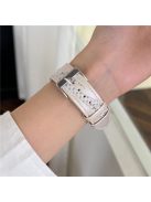 Mesh + Leather Strap for Apple Watch Series 10 46mm / Ultra 2 Ultra 49mm / Series 9 8 7 45mm / SE (2023) SE (2022) SE 6 5 4 44mm / 3 2 1 42mm - White