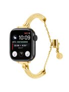 Metal Smart Watch Band for Apple Watch Series 10 42mm / 9 8 7 41mm / SE (2023) SE (2022) SE 6 5 4 40mm / 3 2 1 38mm Bracelet Wrist Strap - Gold