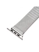 Metal Strap for Apple Watch Series 10 42mm / 9 8 7 41mm / SE (2023) SE (2022) SE 6 5 4 40mm / 3 2 1 38mm Fine Mesh Milanese Band with Folding Clasp - Black