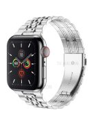 Metal Watch Band 7-Beads Stainless Steel Bracelet Strap Replacement for Apple Watch Series 10 42mm / 9 8 7 41mm / 6 5 4 SE SE (2022) SE (2023) 40mm / 3 2 1 38mm - Silver