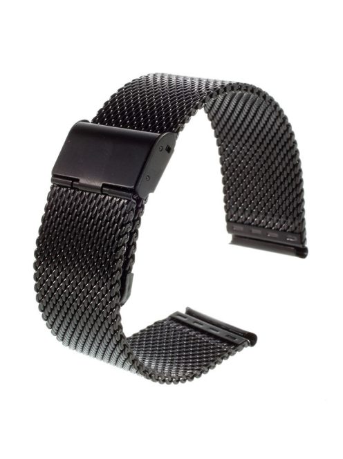 Metal Woven Wrist Watch Band for Apple Watch Series 10 46mm / Ultra 2 Ultra 49mm / 9 8 7 45mm / SE (2023) SE (2022) SE 6 5 4 44mm / 3 2 1 42mm - Black