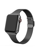 Milanese Fine Mash Stainless Steel Smart Watch Band for Apple Watch Series 10 42mm / 9 8 7 41mm / SE (2023) SE (2022) SE 6 5 4 40mm / 3 2 1 38mm - Black