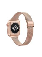 Milanese Fine Mash Stainless Steel Smart Watch Band for Apple Watch Series 10 42mm / 9 8 7 41mm / SE (2023) SE (2022) SE 6 5 4 40mm / 3 2 1 38mm - Gold