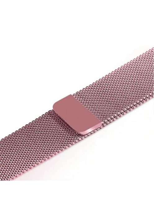 Milanese Fine Mesh Stainless Steel Smart Watch Band for Apple Watch Series 10 46mm / Ultra 2 Ultra 49mm / 9 8 7 45mm / SE (2023) SE (2022) SE 6 5 4 44mm / 3 2 1 42mm - Rose