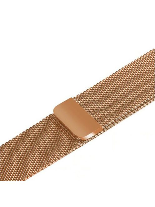 Milanese Fine Mesh Stainless Steel Smart Watch Strap for Apple Watch Series 10 42mm / 9 8 7 41mm / SE (2023) SE (2022) SE 6 5 4 40mm / 3 2 1 38mm - Rose Gold