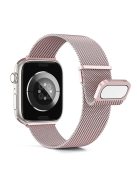 Milanese Mesh Loop Strap For Apple Watch Series 10 42mm / 9 8 7 41mm / 6 5 4 SE (2023) SE (2022) SE 40mm / 3 2 1 38mm Magnetic Watch Band - Rose Pink