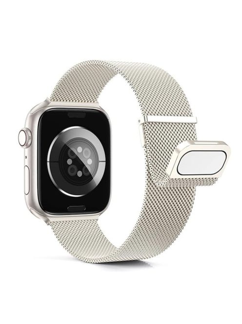 Milanese Mesh Loop Strap For Apple Watch Series 10 42mm / 9 8 7 41mm / 6 5 4 SE (2023) SE (2022) SE 40mm / 3 2 1 38mm Magnetic Watch Band - Starlight