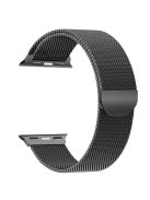 Milanese Mesh Stainless Steel Magnetic Watch Strap for Apple Watch Series 10 46mm / Ultra 2 Ultra 49mm / 9 8 7 45mm / SE (2023) SE (2022) SE 6 5 4 44mm / 3 2 1 42mm - Black