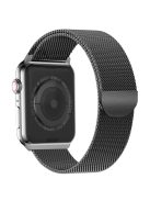 Milanese Mesh Stainless Steel Magnetic Watch Strap for Apple Watch Series 10 46mm / Ultra 2 Ultra 49mm / 9 8 7 45mm / SE (2023) SE (2022) SE 6 5 4 44mm / 3 2 1 42mm - Black