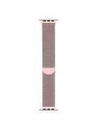 Milanese Mesh Stainless Steel Magnetic Watch Strap for Apple Watch Series 10 46mm / Ultra 2 Ultra 49mm / 9 8 7 45mm / SE (2023) SE (2022) SE 6 5 4 44mm / 3 2 1 42mm - Pink