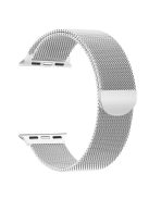 Milanese Mesh Stainless Steel Magnetic Watch Strap for Apple Watch Series 10 46mm / Ultra 2 Ultra 49mm / 9 8 7 45mm / SE (2023) SE (2022) SE 6 5 4 44mm / 3 2 1 42mm - Silver