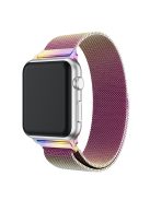 Milanese Semi-Circular Tail Watch Band for Apple Watch Series 10 42mm / 9 8 7 41mm / SE (2023) SE (2022) SE 6 5 4 40mm / 3 2 1 38mm, Adjustable Magnetic Stainless Steel Wristband - Multi-Color