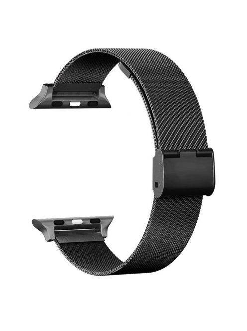 Milanese Stainless Steel Watch Strap for Apple Watch Series 10 42mm / 9 8 7 41mm / SE (2023) SE (2022) SE 6 5 4 40mm / 3 2 1 38mm - Black