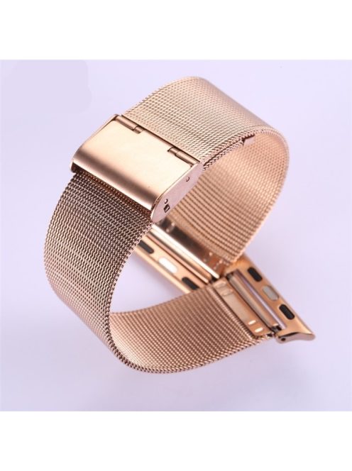 Milanese Stainless Steel Watch Strap for Apple Watch Series 10 42mm / 9 8 7 41mm / SE (2023) SE (2022) SE 6 5 4 40mm / 3 2 1 38mm - Rose Gold