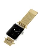 Milanese Stainless Steel Watchband Magnetic Wristband for Apple Watch Series 10 42mm / 9 8 7 41mm / SE (2023) SE (2022) SE 6 5 4 40mm / 3 2 1 38mm - Champagne Gold Color