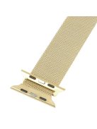 Milanese Stainless Steel Watchband Magnetic Wristband for Apple Watch Series 10 42mm / 9 8 7 41mm / SE (2023) SE (2022) SE 6 5 4 40mm / 3 2 1 38mm - Champagne Gold Color