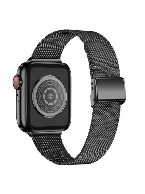 Milanese Stainless Steel Watchband Smart Watch Strap for Apple Watch Series 9 / 8 / 7 41mm / 6 / 5 / 4 / SE (2023) / SE(2022) / SE 40mm / 3 / 2 / 1 38mm - Black