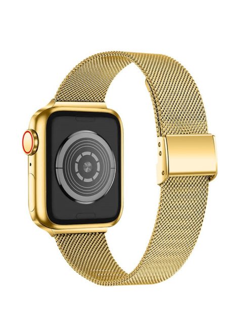 Milanese Stainless Steel Watchband Smart Watch Strap for Apple Watch Series 9 / 8 / 7 41mm / 6 / 5 / 4 / SE (2023) / SE(2022) / SE 40mm / 3 / 2 / 1 38mm - Gold