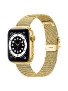 Milanese Stainless Steel Watchband Smart Watch Strap for Apple Watch Series 9 / 8 / 7 41mm / 6 / 5 / 4 / SE (2023) / SE(2022) / SE 40mm / 3 / 2 / 1 38mm - Gold