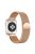 Milanese Watch Band for Apple Watch Series 10 46mm / Ultra 2 Ultra 49mm / 9 8 7 45mm / SE (2023) SE (2022) SE 6 5 4 44mm / 3 2 1 42mm, Semi-Circular Tail Magnetic Stainless Steel Watch Strap - Champagne Gold