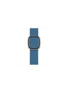 Modern Style Genuine Leather Watchband with Magnetic Buckle for Apple Watch Series 10 46mm / Ultra 2 Ultra 49mm / 9 8 7 45mm / SE (2023) SE (2022) SE 6 5 4 44mm / 3 2 1 42mm - Dark Blue