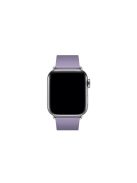 Modern Style Genuine Leather Watchband with Magnetic Buckle for Apple Watch Series 10 46mm / Ultra 2 Ultra 49mm / 9 8 7 45mm / SE (2023) SE (2022) SE 6 5 4 44mm / 3 2 1 42mm - Purple