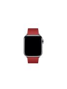 Modern Style Genuine Leather Watchband with Magnetic Buckle for Apple Watch Series 10 46mm / Ultra 2 Ultra 49mm / 9 8 7 45mm / SE (2023) SE (2022) SE 6 5 4 44mm / 3 2 1 42mm - Red