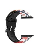 Multi-color Soft Silicone Watch Strap Replacement Band for Apple Watch Ultra 2 49mm / Series 9 45mm / SE (2023) 44mm / Ultra 49mm / Series 8 45mm / 7 45mm / Watch Series 6 / SE 44mm / SE (2022) 44mm / 5 / 4 44mm / Watch Series 3 / 2 / 1 42mm - Flower