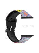 Multi-color Soft Silicone Watch Strap Replacement Band for Apple Watch Ultra 2 49mm / Series 9 45mm / SE (2023) 44mm / Ultra 49mm / Series 8 45mm / 7 45mm / Watch Series 6 / SE 44mm / SE (2022) 44mm / 5 / 4 44mm / Watch Series 3 / 2 / 1 42mm - Smile