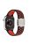 Multi-Holes Colorful Silicone Watch Strap for Apple Watch Ultra 49mm / Series 8 / 7 45mm / Series 6 / 5 / 4 / SE 44mm / Series 3 / 2 / 1 42mm - Black / Red