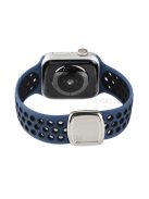 Multi-Holes Colorful Silicone Watch Strap for Apple Watch Ultra 49mm / Series 8 / 7 45mm / Series 6 / 5 / 4 / SE 44mm / Series 3 / 2 / 1 42mm - Blue / Black