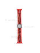 Multi-Holes Colorful Silicone Watch Strap for Apple Watch Ultra 49mm / Series 8 / 7 45mm / Series 6 / 5 / 4 / SE 44mm / Series 3 / 2 / 1 42mm - Red / Black