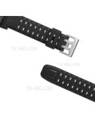 Multi-Holes Design Silicone Watch Strap Replacement (Size L) for Apple Watch Ultra 49mm / Ultra 2 49mm / Series 9 45mm / SE (2023) 44mm / Series 8 / 7 45mm / Series 6 / 5 / 4 / SE / SE (2022) 44mm / Series 3 / 2 / 1 42mm - Black