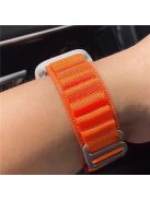 MUTURAL For Apple Watch Series 10 46mm / Ultra 2 Ultra 49mm /  Series 9 8 7 45mm / 6 5 4 SE (2023) SE (2022) SE 44mm / 3 2 1 42mm Nylon Loop Watch Band Replacement Adjustable Wrist Strap - Orange