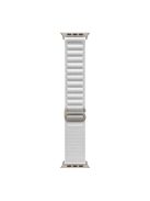 MUTURAL For Apple Watch Series 10 46mm / Ultra 2 Ultra 49mm /  Series 9 8 7 45mm / 6 5 4 SE (2023) SE (2022) SE 44mm / 3 2 1 42mm Nylon Loop Watch Band Replacement Adjustable Wrist Strap - White