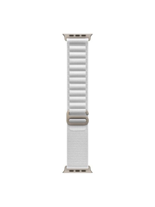 MUTURAL For Apple Watch Series 10 46mm / Ultra 2 Ultra 49mm /  Series 9 8 7 45mm / 6 5 4 SE (2023) SE (2022) SE 44mm / 3 2 1 42mm Nylon Loop Watch Band Replacement Adjustable Wrist Strap - White