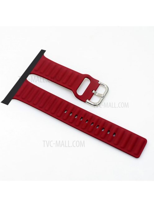 New Style Soft Silicone Watch Strap for Apple Watch Series 10 42mm / 9 8 7 41mm / 6 5 4 SE SE (2022) SE (2023) 40mm / 3 2 1 38mm - Red