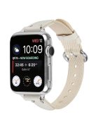 Nylon Braided Strap for Apple Watch 10 46mm / Ultra 2 / Ultra 49mm / 9 8 7 45mm / SE (2023) SE (2022) SE 6 5 4 44mm / 3 2 1 42mm Wrist Band - Apricot