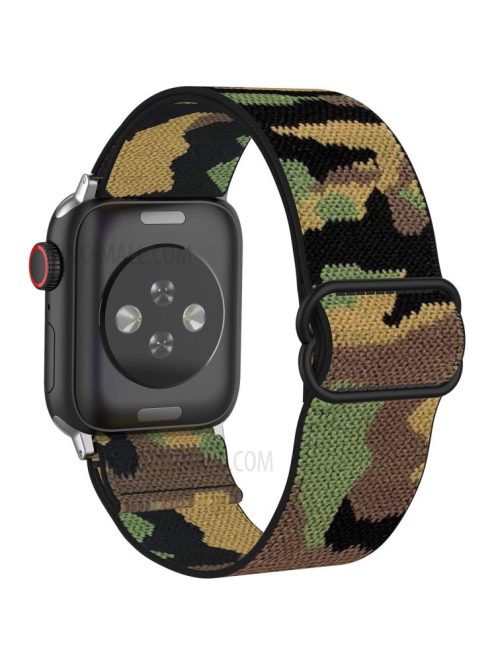 Nylon Braided Watch Strap with Slider Buckle for Apple Watch Series 10 42mm / 9 8 7 41mm / 6 5 4 SE SE (2022) SE (2023) 40mm / 3 2 1 38mm - Camouflage