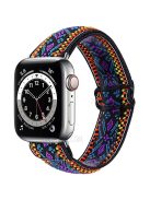 Nylon Braided Watch Strap with Slider Buckle for Apple Watch Series 10 42mm / 9 8 7 41mm / 6 5 4 SE SE (2022) SE (2023) 40mm / 3 2 1 38mm - Ethnic