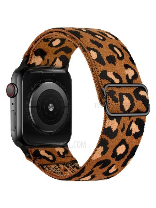 Nylon Braided Watch Strap with Slider Buckle for Apple Watch Series 10 42mm / 9 8 7 41mm / 6 5 4 SE SE (2022) SE (2023) 40mm / 3 2 1 38mm - Leopard