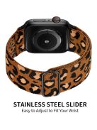 Nylon Braided Watch Strap with Slider Buckle for Apple Watch Series 10 42mm / 9 8 7 41mm / 6 5 4 SE SE (2022) SE (2023) 40mm / 3 2 1 38mm - Leopard