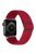 Nylon Braided Watch Strap with Slider Buckle for Apple Watch Series 10 42mm / 9 8 7 41mm / 6 5 4 SE SE (2022) SE (2023) 40mm / 3 2 1 38mm - Red