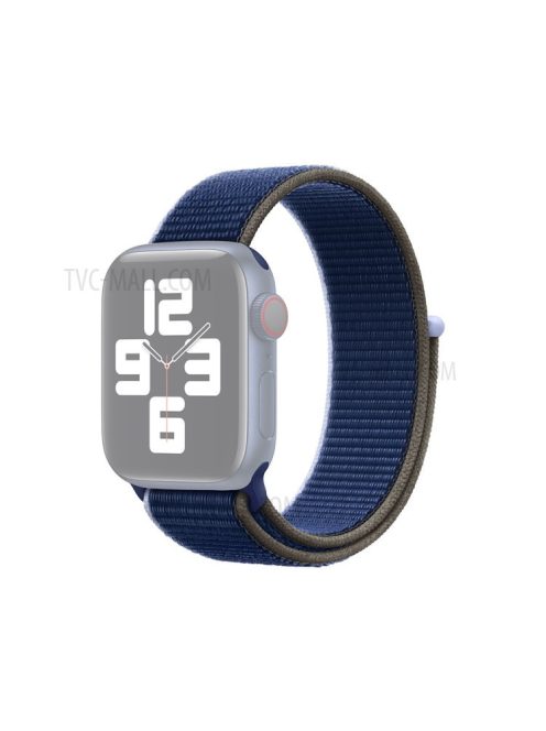 Nylon Closure Watch Band for Apple Watch Series 8 45mm / Ultra 49mm / Ultra 2 49mm / Series 9 45mm / SE (2023) 44mm / 7 45mm / SE / SE (2022) / Series 6 / 5 / 4 44mm / Series 3 / 2 / 1 42mm - Navy Blue