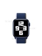 Nylon Closure Watch Band for Apple Watch Series 8 45mm / Ultra 49mm / Ultra 2 49mm / Series 9 45mm / SE (2023) 44mm / 7 45mm / SE / SE (2022) / Series 6 / 5 / 4 44mm / Series 3 / 2 / 1 42mm - Navy Blue