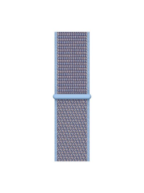 Nylon Closure Watch Band for Apple Watch Series 8 45mm / Ultra 49mm / Ultra 2 49mm / Series 9 45mm / SE (2023) 44mm / 7 45mm / SE / SE (2022) 44mm / Series 6 / 5 / 4 44mm / Series 3 / 2 / 1 42mm - Baby Blue