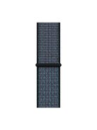 Nylon Closure Watch Band for Apple Watch Series 8 45mm / Ultra 49mm / Ultra 2 49mm / Series 9 45mm / SE (2023) 44mm / 7 45mm / SE / SE (2022) 44mm / Series 6 / 5 / 4 44mm / Series 3 / 2 / 1 42mm - Midnight Blue