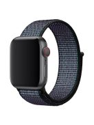 Nylon Closure Watch Band for Apple Watch Series 8 45mm / Ultra 49mm / Ultra 2 49mm / Series 9 45mm / SE (2023) 44mm / 7 45mm / SE / SE (2022) 44mm / Series 6 / 5 / 4 44mm / Series 3 / 2 / 1 42mm - Midnight Blue