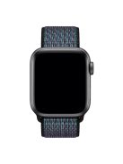 Nylon Closure Watch Band for Apple Watch Series 8 45mm / Ultra 49mm / Ultra 2 49mm / Series 9 45mm / SE (2023) 44mm / 7 45mm / SE / SE (2022) 44mm / Series 6 / 5 / 4 44mm / Series 3 / 2 / 1 42mm - Midnight Blue